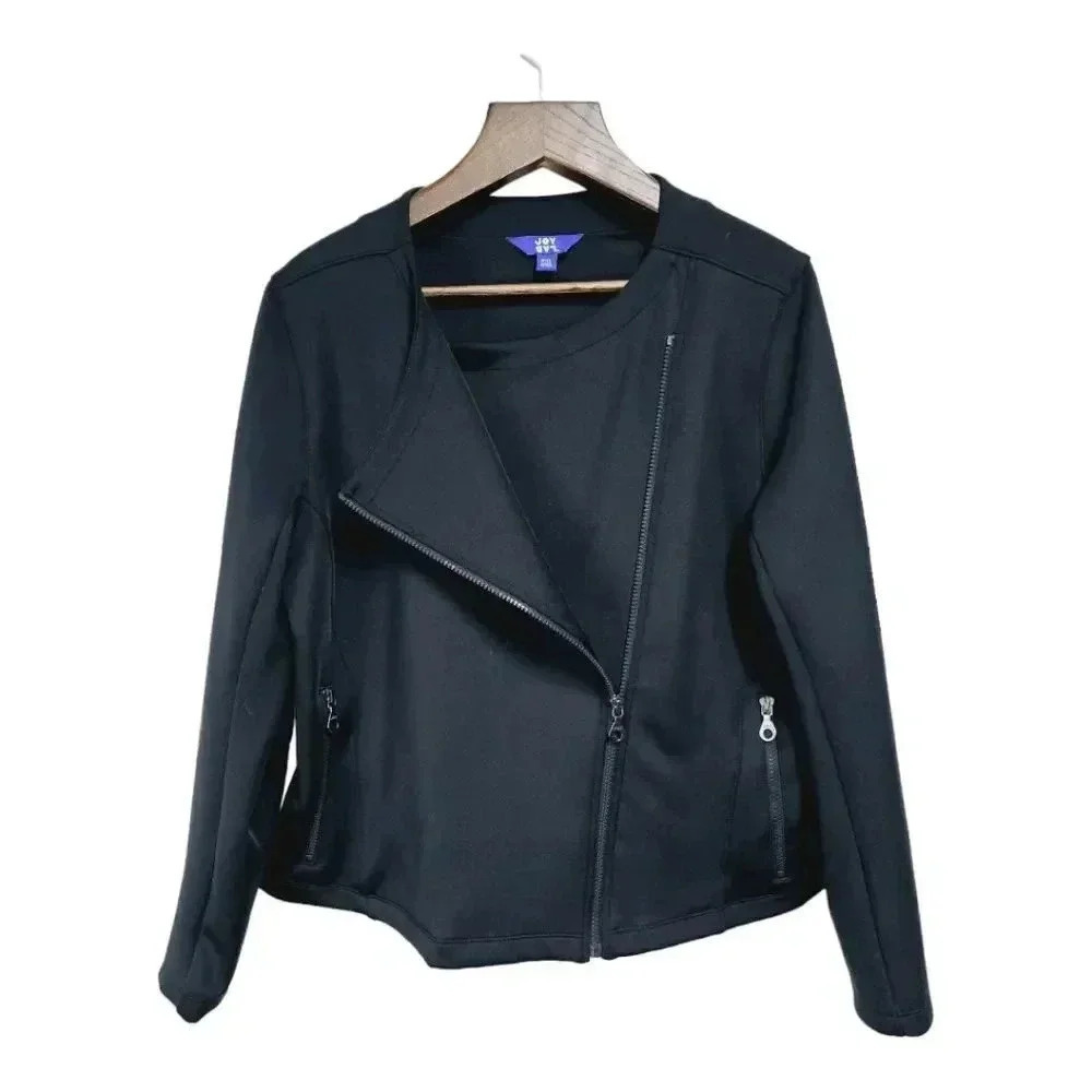 JoyLab black neoprene biker jacket xxl